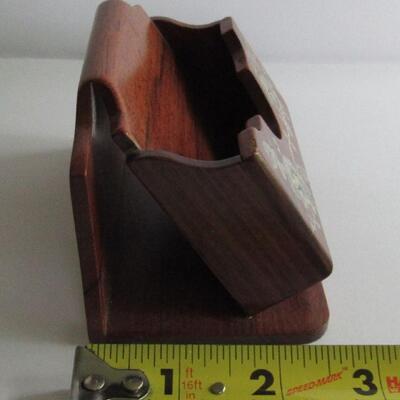 Pretty Wood and Mother of Pearl Business Card Box