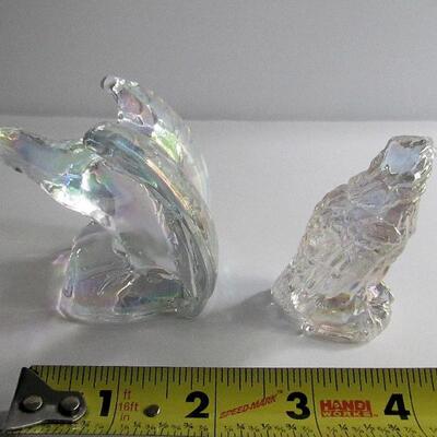 Older Clear Carnival Glass Eagles, Boyd Glass and Mosser