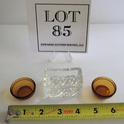 3 Vintage Glass Open Salts