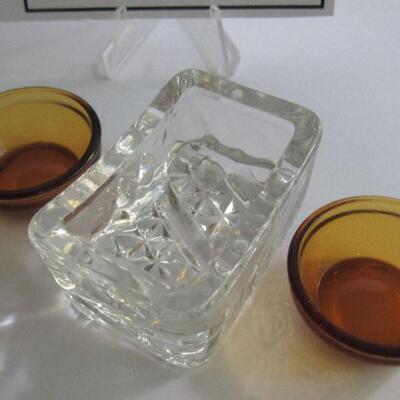3 Vintage Glass Open Salts