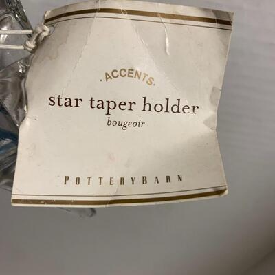 2 Pottery Barn Star Taper Holder - See Details