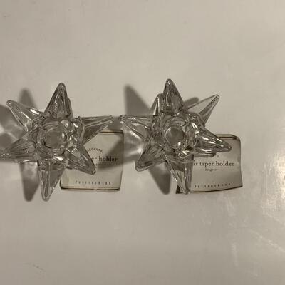2 Pottery Barn Star Taper Holder - See Details