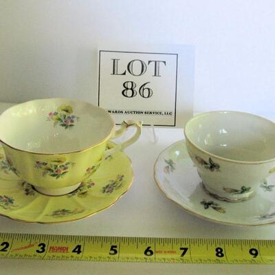 2 Cup and Saucer Sets, 1 Julia, Royal Albert, England