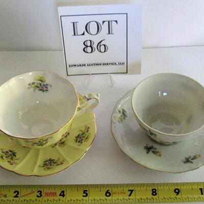 2 Cup and Saucer Sets, 1 Julia, Royal Albert, England