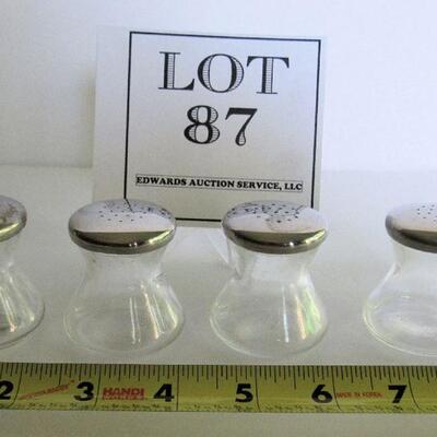 4 Matching Little Salt and Pepper Shakers