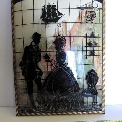Pretty Reverse Painted Sillhouette Picture