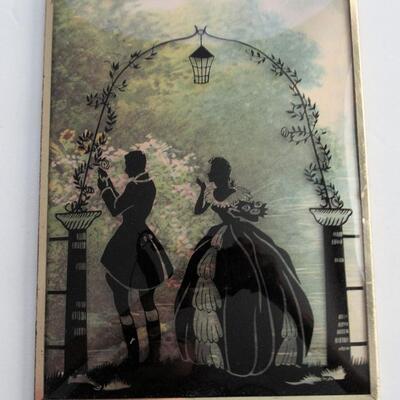 Reverse Painted Colorful Silhouette Picture Nice!