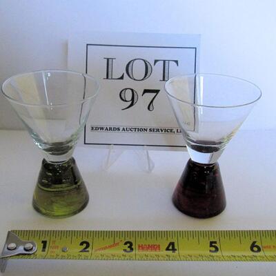 2 Paperweight Shot Glasses, Princess Cruise Lines