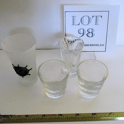 Lot of Old Shot Glasses, One Princess Cruise Lines