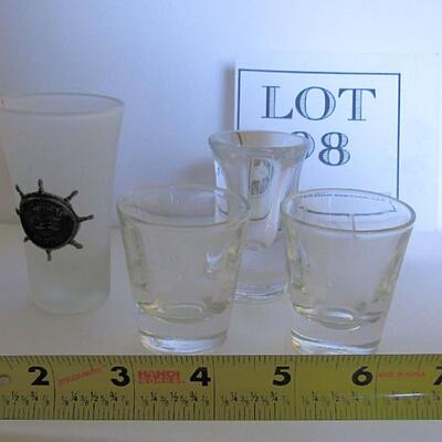 Lot of Old Shot Glasses, One Princess Cruise Lines