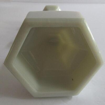 Old Milk Glass Crucifix Candlestick