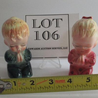 Praying Boy and Girl Salt and Pepper Shakers