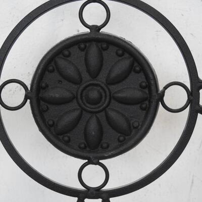 Large 24" x 24" Metal  Black Scroll Wall Decor