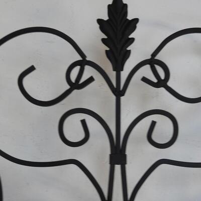 Large 24" x 24" Metal  Black Scroll Wall Decor