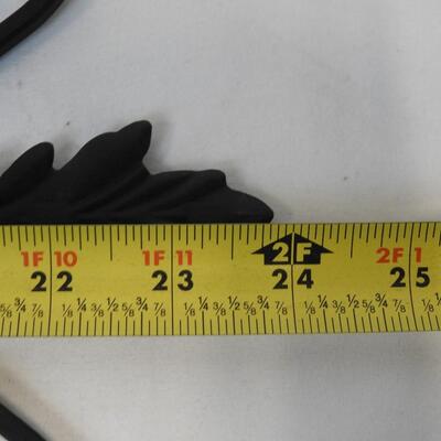 Large 24" x 24" Metal  Black Scroll Wall Decor