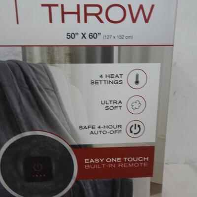 Brookstone Heated Throw One Touch Built-In Remote-50"x60"-Doesn't Work