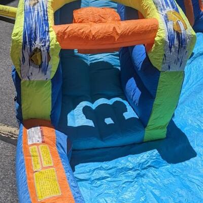 Plummet Falls Inflatable Water Play Center 14'x9'x8',Huge Tear, Otherwise Good