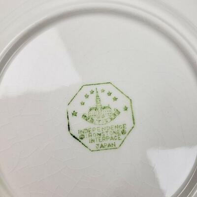 Independence Ironstone 1776 Yellow Bouquet Dinnerware Set of 4