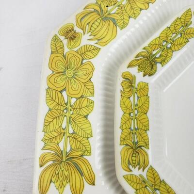 Independence Ironstone 1776 Yellow Bouquet Dinnerware Set of 4