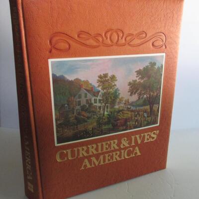 Nice! Huge Limited Edition 827/1500 Leatherbound Currier and Ives America Book, 1979