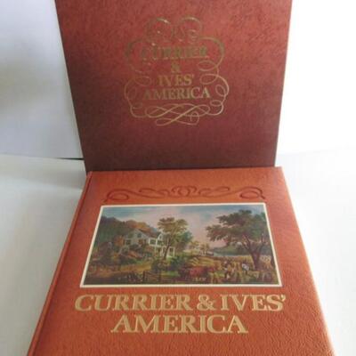 Nice! Huge Limited Edition 827/1500 Leatherbound Currier and Ives America Book, 1979
