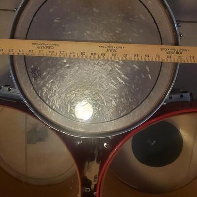 Red Pearl Drum 6 Piece Set