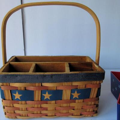 Americana Utensil Basket and Chip and Dip Set