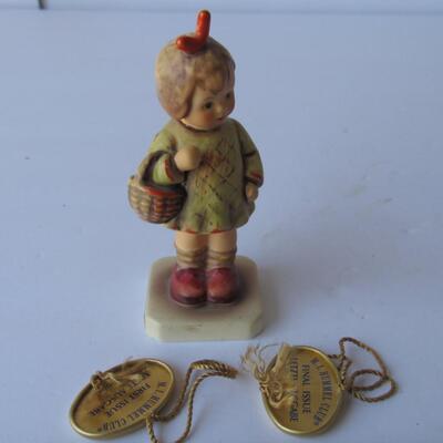 2 Hummel Collectors Hang Tags and 2 Hummels (as is)