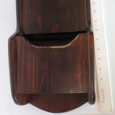 Wood Letter Holder Wall Pocket