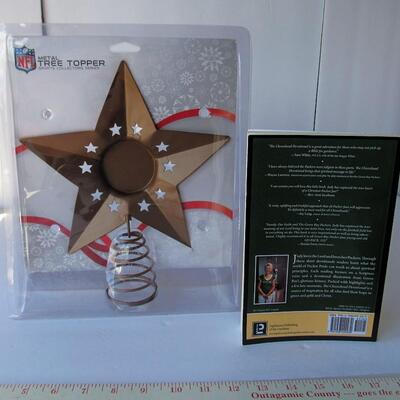 Green Bay Packers Christmas Tree Topper and Cheeseheads Devotional Book