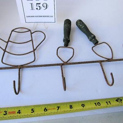 Metal and Wood Outdoor Garden Hook