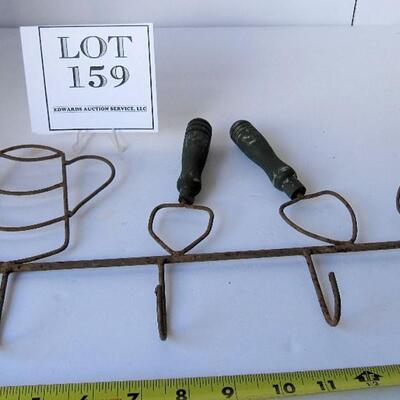 Metal and Wood Outdoor Garden Hook