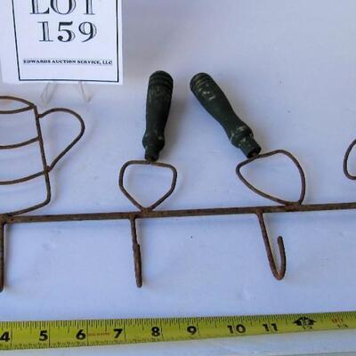 Metal and Wood Outdoor Garden Hook