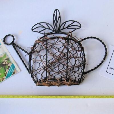 Decorative Wire Wall Pocket and Catnip Seeds