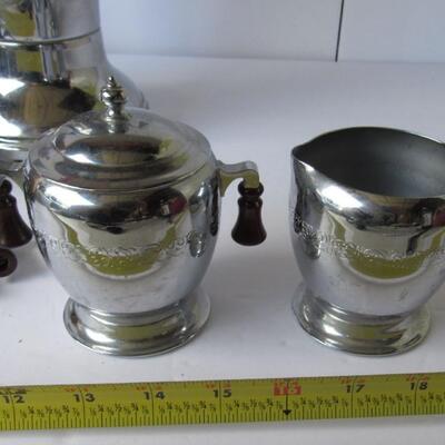 Vintage Coffee Server, Sugar and Creamer, Labell Silver Co, NY