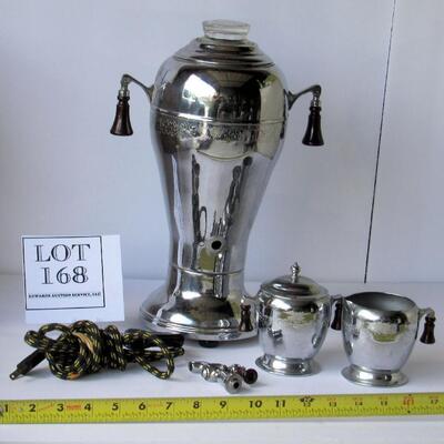 Vintage Coffee Server, Sugar and Creamer, Labell Silver Co, NY