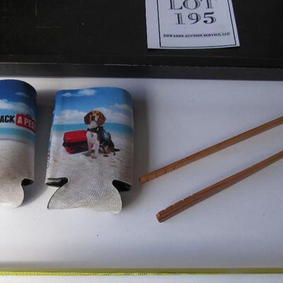 Misc Kitchen Stuff, Old Utensils, Basket, Can Sleeves