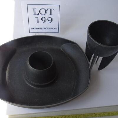 Metal Cooking Pieces, 1 Marked Weber
