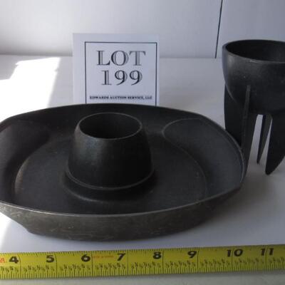 Metal Cooking Pieces, 1 Marked Weber