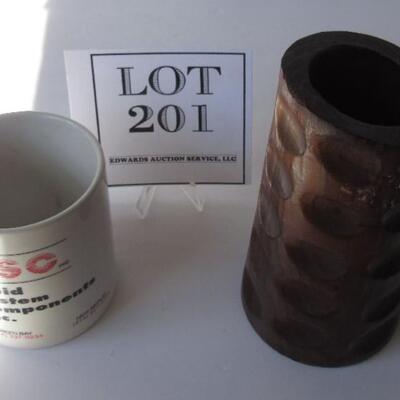 Wood and China Mugs