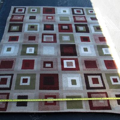 Large 63" x 86" Rug Multi Colored, Color is Off in Photos - More Brownish Colors