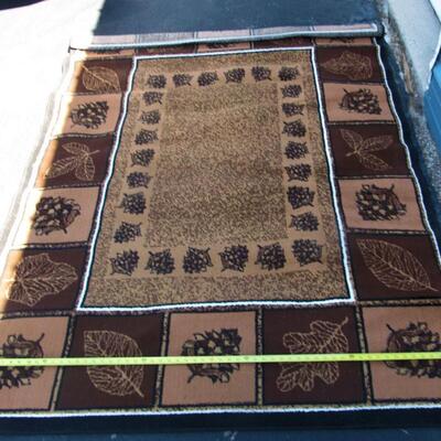 Pretty Large Rug, 63"x85" Nice Brown Tones