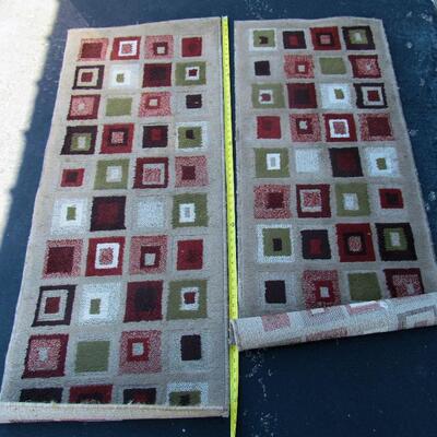 Pair of Rug Runners, 23"x60", More Brown Tones Than Shown In Photos