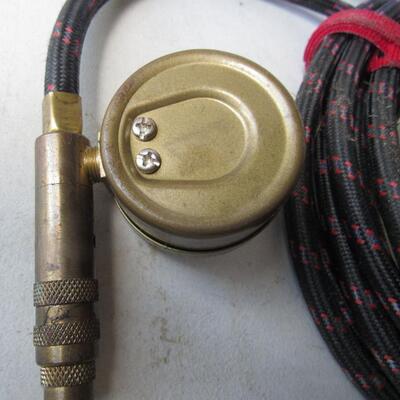 Older Hydrolic Air Hose With Guage, G H Meiser