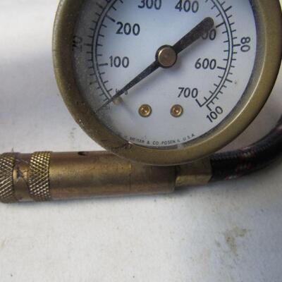 Older Hydrolic Air Hose With Guage, G H Meiser