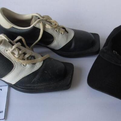 Golf Cap and Men's Older Fels Cross Country Ski Shoes