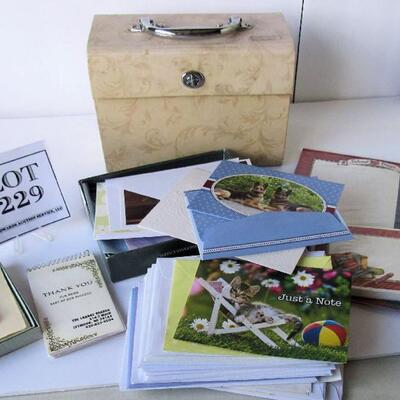 Lot of Misc Greeting Cards, Card Holder, Stationary