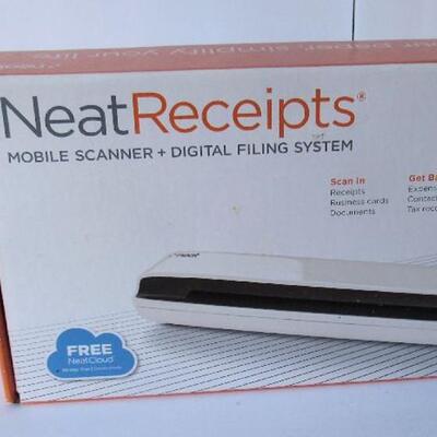 Unused Neat Receipts Mobile Scanner, Digital Filing System