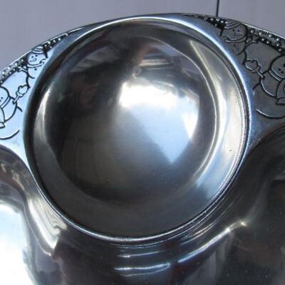 Cute Snowman Theme Metal Serving Dish, Wilton