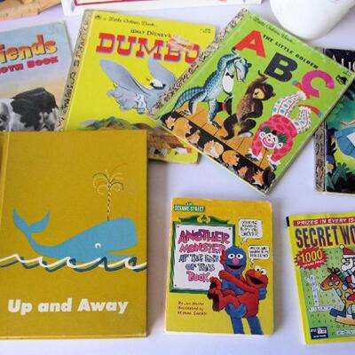 Lot of Misc Child's Books, Dino Clings, Scrapbook, Stenciling Booklet